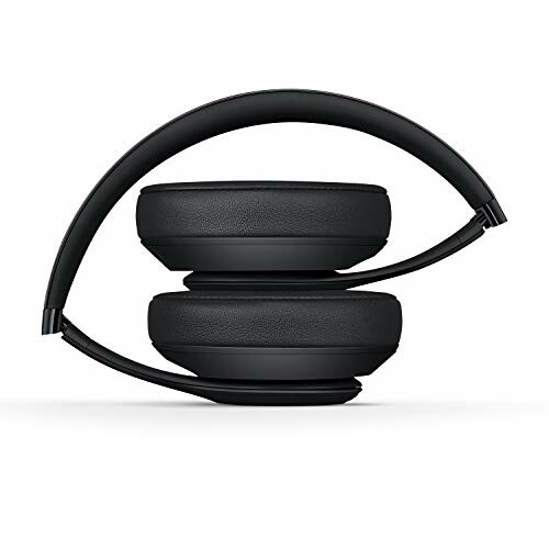 Folded black wireless headphones