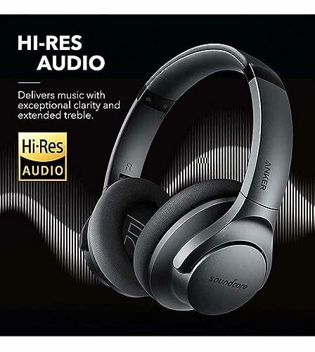 Hi-res audio headphones with clarity and extended treble.