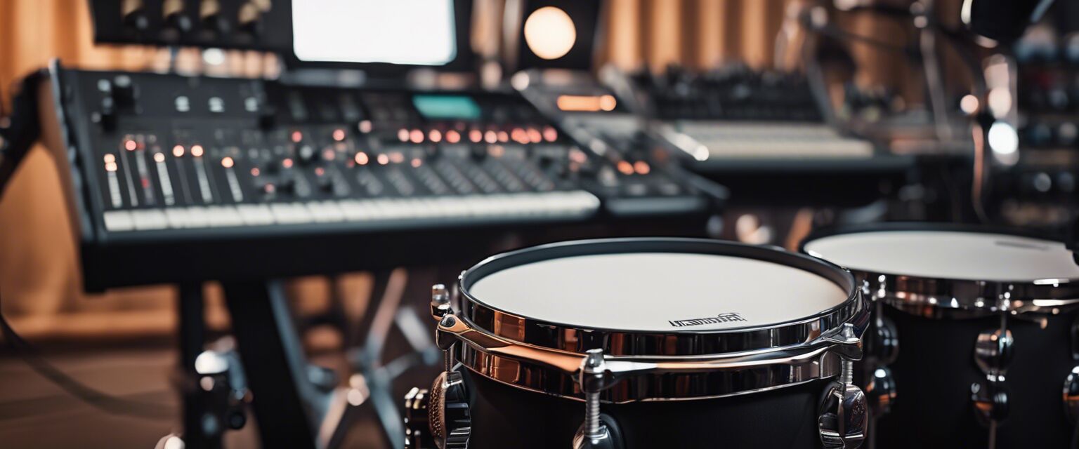 In-ear monitors with a drummer's equipment