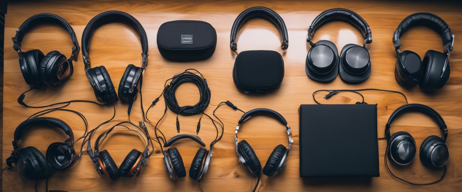 Different types of noise isolating headphones