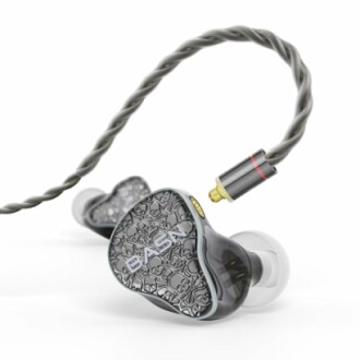 In-ear monitors with skull design and twisted cable