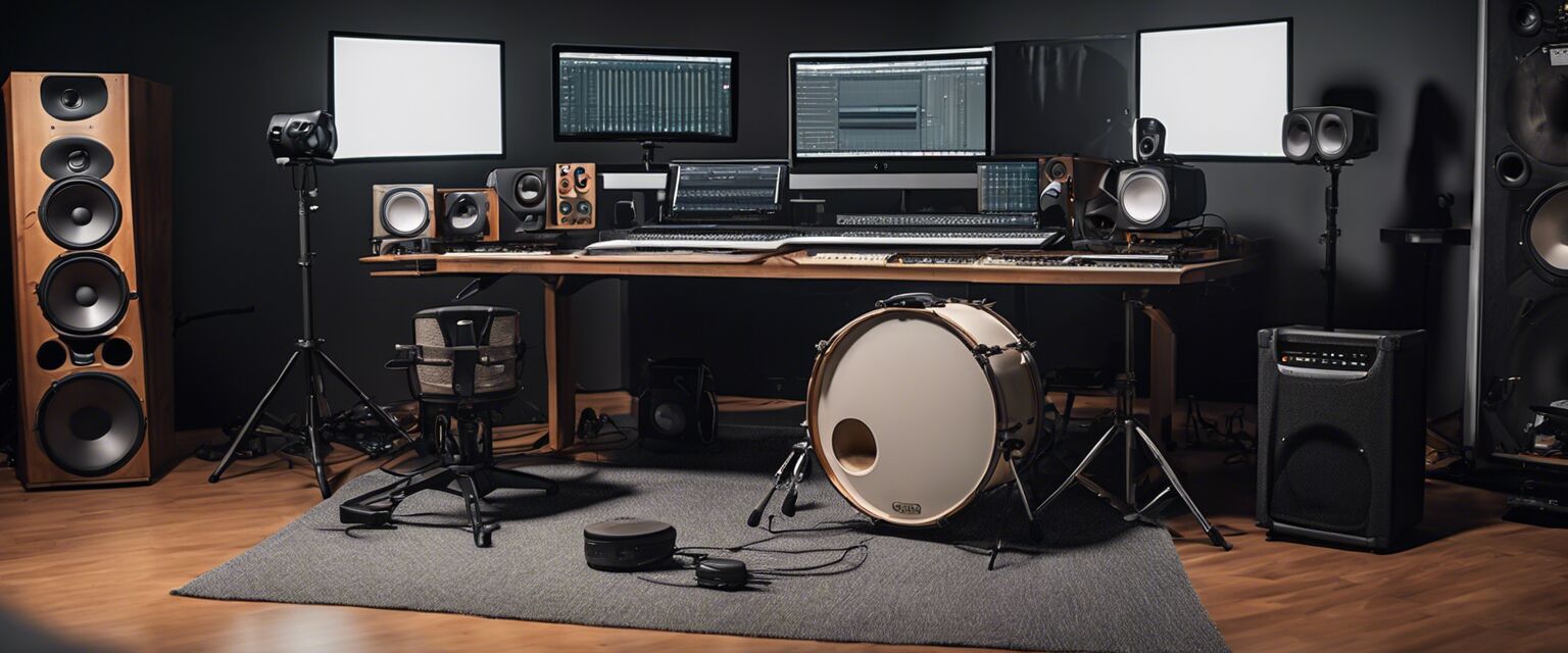 Studio setup for drummers