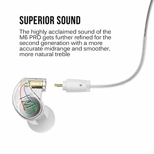 Transparent earphone showcasing superior sound features.